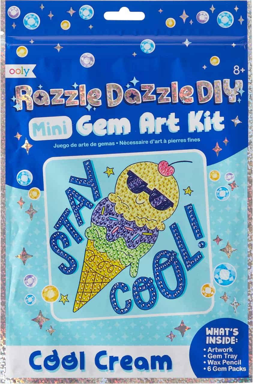 OOLY Razzle Dazzle D.I.Y. Cool Cream Mini Gem Art Kit